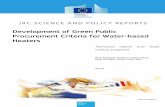 Development of Green Public Procurement Criteria for Water ...ec.europa.eu/environment/gpp/pdf/Technical report... · The primary goals of establishing GPP criteria for water-based