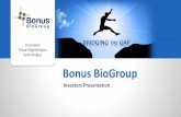 Innovative Tissue Regeneration Technologies Bonus BioGroupallbizportal.com/.../Bonus_BioGroup_presentation.pdf · Global Bone Grafts and Substitutes Market 2015-2023.-1.0 2.0 3.0
