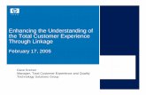 Enhancing the Understanding of the Total Customer ...burke.com/Library/Conference/IIRHPLinkagePresentation.pdf · the Total Customer Experience Through Linkage February 17, 2005 Dave