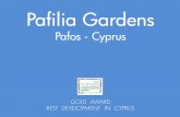 Pafilia Gardensmedia.pafilia.cn/media/64/7/1306141531_PAFILIA... · Pafilia Gardens combines innovative architecture with the highest quality of materials and finishes. This award
