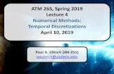 ATM 265, Spring 2019 Lecture 4 Numerical Methods: …Outline. Paul Ullrich ATM 265: Lecture 04 April 10, 2019 Introduction. Paul Ullrich ATM 265: Lecture 04 April 10, 2019 5 Atmospheric