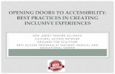 OPENING DOORS TO ACCESSIBILITY: BEST PRACTICES IN CREATING INCLUSIVE EXPERIENCESmidatlanticmuseums.org/wp-content/uploads/2016/11/... · 2017-06-22 · opening doors to accessibility: