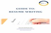GUIDE TO: RESUME WRITING - Career Centerunhcareercenter.com/resources/resume-guide.pdf · *The goal of a resume is not to get a job… it is to get an interview. All content should
