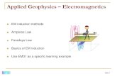 Applied Geophysics – Electromagnetics · Slide 1 Applied Geophysics – Electromagnetics EM induction methods Amperes Law Faradays Law Basics of EM induction Use EM31 as a specific