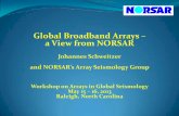 Global Broadband Arrays a View from NORSAR · Global Broadband Arrays – a View from NORSAR Johannes Schweitzer and NORSAR’s Array Seismology Group Workshop on Arrays in Global