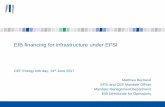 EIB financing for infrastructure under EFSI · 2017-06-19 · project risks/bankability . 19/06/2017 European Investment Bank Group 5 . Degree of bankability of the targeted projects