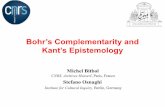 Bohr’s Complementarity and Kant’s Epistemology · Modern Physics: The collapse of Kantianism? • “Unless one is ready to declare that relativity theory is averse to reason,