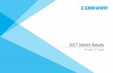 Thursday 3rd August - Cobham plc/media/Files/C/Cobham-IR/... · 2017-08-03 · Cobham plc Summary Financial Headlines H1 2017 £m H1 2016 £m Order intake 915.8 1,170.4 Revenue 1,003.3