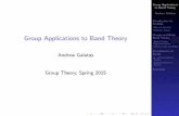 Group Applications to Band Theory - Welcome to SCIPPscipp.ucsc.edu/.../physics251_15/GroupTheoryBands.pdf · Group Applications to Band Theory Andrew Galatas Introduction to Crystals