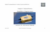 Ch3 06 Optical Amplifiers,Regenerators.pptee.sharif.edu/~opticsicsys-AliF/Ch3_06.pdf · Optical Amplifiers vs Regenerators (1 of 2) • Transparent: Regenerators specific to bit rate