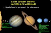 Solar System Debris: Comets and Asteroids · 13 Comets Comets are basically “dirty snowballs” a few kilometers in size. – During the brief time they are close to the Sun, water,