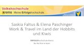 ERFOLGS hochschule Krems Bethefirsttolearn · Elena Paschinger Reisende Reisebloggerin – IMC FH Krems Absolventin „Tourism-andLeisureManagement“ Saskia Faltus Reisende