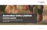 AUL Investor Pres March 2017 Final - Australian Unity/media... · Australian Unity Limited is pleased to invite you to our investor presentation for the half-year ended 31 December