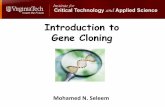 Introduction to Gene Cloning - Assiut University sequencing... · Arguments for a ban on human reproductive* cloning •hundreds of cloned embryos must be created and placed into