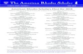 The American Rhodes Scholar 2018.pdf · The American Rhodes Scholar is published by the Association of American Rhodes Scholars and is supported in part by the bequest of R. V. L.
