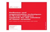 Deﬂation and augmentation techniques in Krylov …introduction to Krylov subspace methods and to [74] for a recent overview on Krylov subspace methods; see also [20, 21] for an advanced