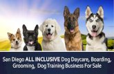 San Diego Dog Daycare, Boarding, Grooming, Training ... · Dog training programs Monthly in- house Vet services/vaccinations & preventative health services Avg. dollars per dog is