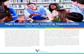 High School Deeper Learning Opportunities · Deeper Learning Infrastructure Support provides a look at the infrastructure supports that enhance deeper learning at the high school