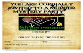 YOU ARE CORDIALLY INVITED TO A MURDER MYSTERY PARTY… · knowledgeable forensic scientists in the world. A biochemist by training, Dakota heads up the crime lab in Manchester, England