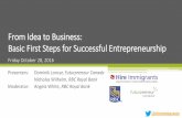 From Idea to Business: Basic First Steps for Successful ... · From Idea to Business: Basic First Steps for Successful Entrepreneurship ... overdraft) to the business cash and/or