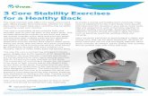 inc. 3 Core Stability Exercises for a Healthy Back˜˜˜˚˛˝˙ˆ˙ˇˆ˘ ˚ ˛ ˝ ˆ˙ˇ ˘ inc. 3 Core Stability Exercises for a Healthy Back The most common side effect of a weak