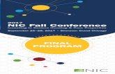 FINAL PROGRAM - NIC€¦ · and innovations—an emerging longevity economy with massive potential. • NIC Talks, the popular and provocative showcase returns with speakers presenting