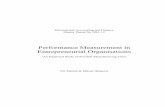 Performance Measurement in Entrepreneurial Organisations · Performance Measurement in Entrepreneurial Organisations -An Empirical Study of Swedish Manufacturing Firms ... We would