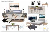 SCANDI PRODUCT EXAMPLE ONLY - Vault Interiors · Living Room Sofa, 2 x armchairs, 2 x side tables, 2 x lamps, rug, co!ee table, entertainment unit, artwork. Dining Room Dining table,