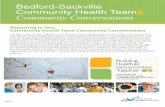 Bedford-Sackville Community Health Team Community ... · Bedford-Sackville Community Health Team opened in January 2015. The programs and services we offer are shaped by feedback