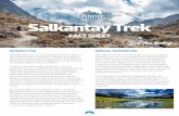 FACT SHEET Salkantay Trek - Chimu Adventures · SALKANTAY TREK FACT SHEET NTRCTN e Salkantay Trek is a wonderful alternative to the Inca Trail with the added advantage of being much