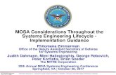 MOSA Considerations Throughout the Systems Engineering ... · MOSA Considerations: Engineering, Manufacturing and Development re-MD D EMD •Questions about how the plans for the