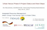 Urban Nexus Phase II Project Status and Next Steps...2017/07/17  · Urban Nexus Phase II Project Status and Next Steps 7th REGIONAL WORKSHOP, TANJUNGPINANG/INDONESIA July 19-21, 2017