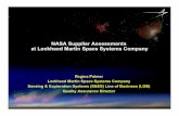 NASA Supplier Assessments at Lockheed Martin Space Systems ... · 5 NASA NCAS Assessment Evolution • Assessments at Lockheed Martin Started in 2002 with NASA SAC (Supplier Assessment