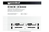 DUAL CD PLAYER CDX-2400 - americanmusical.com€¦ · dual cd player cdx-2400 operations manual manual de instrucciones manuel d’instructions bedienungshandbuch forenglishreaders