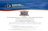 St Augustine's College, Parramatta Park · CV/Resume (Maximum 2 Pages) Provide a CV/Resume which includes: Education Employment history (position, organisation, employment dates)