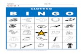CLOTHING B I N G O - All Things TopicsPICTURE BINGO Clothing Aims Vocabulary review and listening practice Level Elementary A cards between 1 and 10)