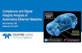 Compliance and Signal Integrity Analysis of Automotive ... · Compliance and Signal Integrity Analysis of Automotive Ethernet Networks Steve Murphy, FAE September 25, 2019. ... Broadcom