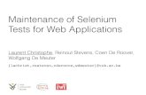 Maintenance of Selenium Tests for Web Applicationssoft.vub.ac.be/.../OpenToolDemo/7-Selenium.pdf · added−selenium delete−regular delete−selenium edit−regular edit−selenium