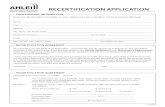 RECERTIFICATION APPLICATION - AHLEI€¦ · DESIGNATION (check one): q CHRM q CHSP 15-04936 By submitting this Recertification Application, I acknowledge that all supporting maintenance