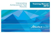 Interpreting Training Manual Achievement Test …...2016/11/03  · Interpreting Results Achievement tests assess only part of what is to be learned. In addition, many factors contribute