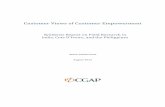 Customer Views of Customer Empowerment - CGAP · Customer empowerment is one work stream under CGAP’s broader focus on customer centricity. Empowered customers, as defined by CGAP,