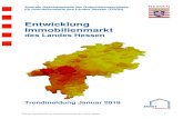 Entwicklung Immobilienmarkt · Die nachfolgende Trendmeldung zum Berichtsjahr 2018 unterscheidet daher die Bereiche „Hessen Nord“ und „Hessen Süd“ (siehe Grafik Seite 2).