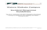 Waiora Waikato Campus Incident Response Guidelines · major incident response CSU Central Sterilising Unit MIP Major Incident Plan CYFS Child, Youth & Family Services MCI's Mass Casualty