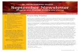 St. Jacob Lutheran Church September Newsletter ... 1 St. Jacob Lutheran Church September Newsletter