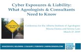 Cyber Exposures & Liability: What Agrologists & Consultants Need … … · Cyber Exposures & Liability: What Agrologists & Consultants Need to Know Conference for the Alberta Institute