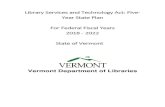 Library Services and Technology Act: Five- Year State Plan ... Services... · This Five-Year LSTA Plan (Library Services and Technology Act) sets forth the needs, goals, activities