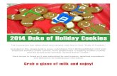 2014 Duke of Holiday Cookies - Duke Today | Duke Today · The coronation has taken place and campus now has its first “Duke of Cookies.” Included in this recipe book is every