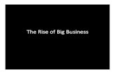 The Rise of Big Businessmrnicksullivan.weebly.com/uploads/1/7/3/3/17330980/... · The Rise of Big Business The Gilded Age I. The Gilded Age = time period dominated by big business,