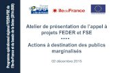 projets FEDER et FSE Actions à destination des publics · Les fonds européens en IDF Présentation de l’appel à projets ... scolarisation des enfants, insertion socio-économique
