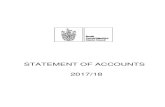 STATEMENT OF ACCOUNTS 2017/18 · revenue and capital expenditure, the revenue account, known as the General Fund, bears the cost of providing day to day services. The capital account